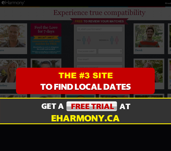 eHarmony main page